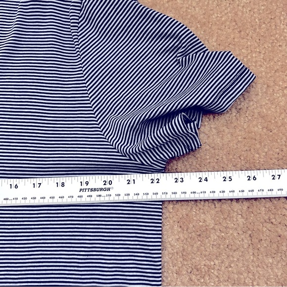 Vince Short Sleeve Striped Cotton Crewneck Tee - Picture 7 of 8